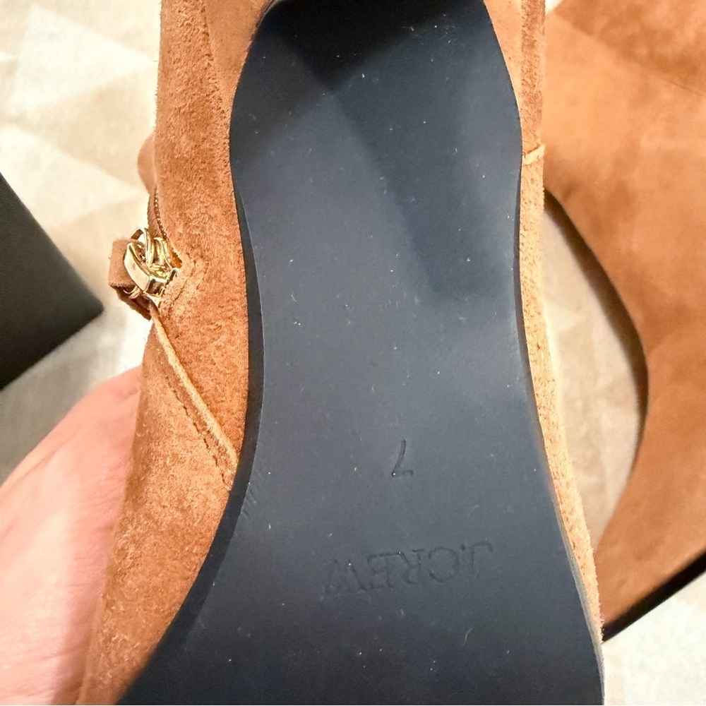 J crew blonde espresso New Stevie ankle boots in suede - Picture 8 of 9